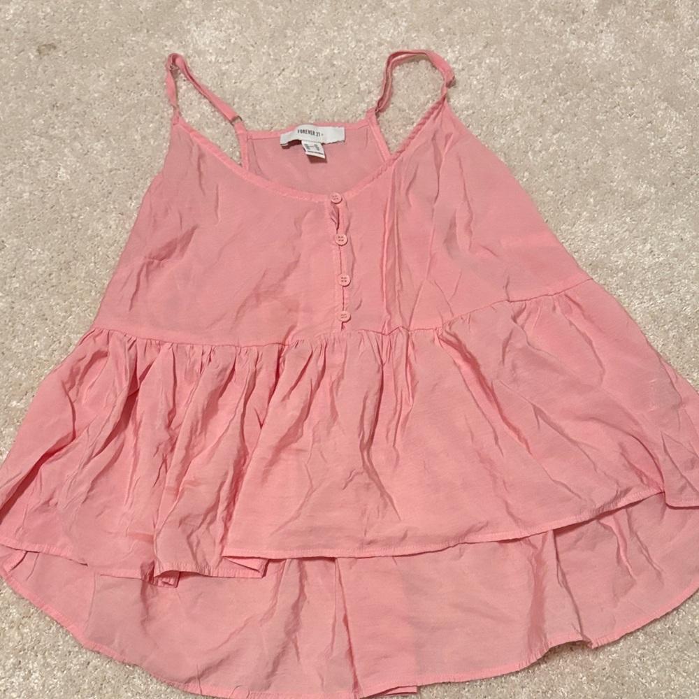 Forever 21 Light Pink Button-Front Camisole